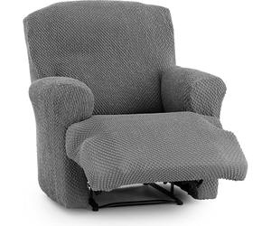 ECOMMERC3 Universal and Versatile Sofa Cover for 1 Seater Feet Together Relax - Dark Grey Sofa Cover Protector Easy to Install for Back, Seat and Arms