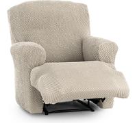 ECOMMERC3 Universal and Versatile Sofa Cover for 1 Seater Feet Together Relax - Ecru Sofa Cover Protector Easy to Install for Back, Seat and Arms