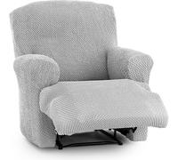 ECOMMERC3 Universal and Versatile Sofa Cover for 1 Seater Feet Together Relax - Grey Sofa Cover Protector Easy to Install for Back, Seat and Arms