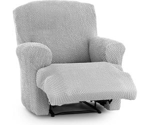 ECOMMERC3 Universal and Versatile Sofa Cover for 1 Seater Feet Together Relax - Grey Sofa Cover Protector Easy to Install for Back, Seat and Arms