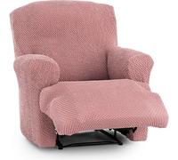 ECOMMERC3 Universal and Versatile Sofa Cover for 1 Seater Feet Together Relax - Pink Sofa Cover Protector Easy to Install for Back, Seat and Arms