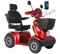 Ecomobi MS02 MAX Heavy Duty Mobility Scooters 8mph, 500 lbs Capacity | 32 miles Range, 40Ah Battery, 15° Hill Climbing Capacity, Luxurious Design, Turn Signal, USB Charging Port