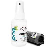 Ecomoist Natural Lens Cleaner 50ml - Alcohol-Free Spray with Microfibre Cloth - Streak-Free, Anti-Static Cleaning for Glasses, Camera Lenses, Binoculars, and Screens