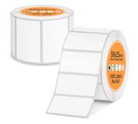eCompostable 1000 Direct Thermal Labels, iSOUL 50mm x 25mm Self-Adhesive Perforated UPC Barcode FBA Labels Stickers Compatible with Rollo, Zebra, MUNBYN, Toshiba, Citizen, Eltron Printers 1 Roll