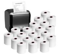 eCompostable 80X80mm Smudge Free Till rolls for PDQ Machines, Thermal Receipt Printer Rolls, Card Machine Paper Rolls for Sam 4S, POS-XQ1, Star Micronics TSP100 Series, Bixolon SRP, Citizen CT 20 Roll
