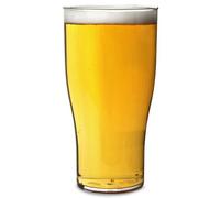 Econ Polystyrene Tulip Pint Tumblers CE 20oz / 568ml - Set of 4 - Reusable Plastic Glasses
