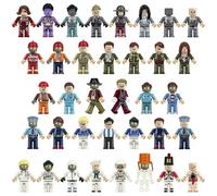 EconoLED Mini Figures, 36 Pieces, Zombie Mini People, Horror Figures, Mobile, Mini Fig, Easter Eggs, Stockings, Stuffed, Christmas, Halloween, Birthday Party, Keepsakes for Boys and Girls