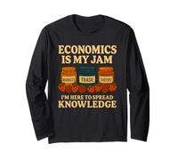 Economics Is My Jam Funny Teacher Back to School First Day Long Sleeve T-Shirt