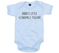 Economics Teacher Baby Body Suit Daddys Little Newborn Babygrow Blue with Black Print 0-3 Months