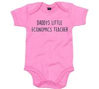 Economics Teacher Baby Body Suit Daddys Little Newborn Babygrow Pink with Black Print 9-12 Months