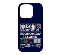 Economics Teacher Warbung Label Skills Sarcasm Coffee Wine Case for iPhone 14 Pro