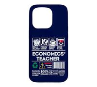 Economics Teacher Warbung Label Skills Sarcasm Coffee Wine Case for iPhone 15 Pro