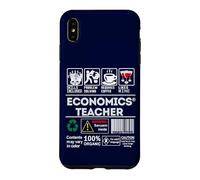 Economics Teacher Warbung Label Skills Sarcasm Coffee Wine Case for iPhone XS Max