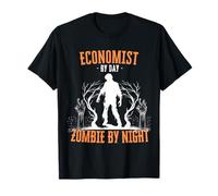 Economist by Day Zombie by Night Funny Halloween Creepy T-Shirt