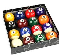 Economy 2 Inch SPOTS AND STRIPES Pool Balls - 1 7/8 Inch Cue Ball