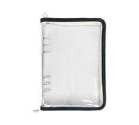 Economy Binder - Clear Binder Cover | Clear Binder Cover for 6 Ring Planner with Zipper | Removable A5 or A6 Size Journal Organizer for the School