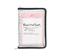 Economy Binder - Clear Binder Cover | Clear Binder Cover for 6 Ring Planner with Zipper | Removable A5 or A6 Size Journal Organizer for the School