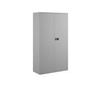 Economy Double Door Office Cupboards, 3 Shelf - 91wx40dx181h (cm), Grey