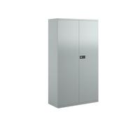 Economy Double Door Office Cupboards, 3 Shelf - 91wx40dx181h (cm), Silver, Fully Installed