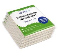 Economy Plastic Backed, Polythene Poly Backed, Laminated Cotton Dust Sheets for Painting & Decorating | Cover Sheets for Furniture | 10ft x 8ft - 3.10m x 2.40m (4)