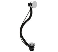 Balterley Bath Pop Up Waste and Overflow Kit, Round Waste with Round Overflow Control Knob, Pop Up Bath Plug Replacement, Chrome Bathtub Plug Replacement - 69 x 69 x 51 mm (Chrome)