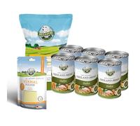Economy Set for dogs with Giardia by Bellfor Dog Food: Wet Food 6x400g + Vermal Powder(wormer for dogs) 80g + Dog Treats Dried Chicken Meat 100g. Vet-Developed and Recommended.