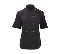 Economy Short Sleeve Chefs Jacket Chefswear Dennys Black L