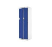 Economy Slimline Twin Lockers, 45wx45dx180h (cm), Cam Lock (2 Keys), Blue