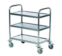 Economy Stainless Steel 3-Shelf Trolley 375609
