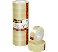 Economy Transparent Tape 550-8 Rolls - 19 Mm X 33 M - General Purpose Clear Tape