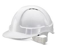 Beeswift - ECONOMY VENTED S/HELMET WHITE PLASTIC HARNESS - White