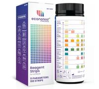 Econotest Reagent 11-in-1 Urine Test Strips 100 Dipsticks - Urine Test Kit with Leucocytes, Blood, Glucose, Nitrite, Ketones, Protein, Bilirubin, pH, Specific Gravity, Urobilinogen, Ascorbic Acid