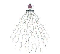 EcoNour 1.5m Cluster Tree Lights | 200 LED String Lights with Ring and 12 Garlands | 8 Modes LED String Lights for Christmas Trees (150cm & 180cm) | Multicolor Decoration Light