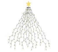 EcoNour 1.5m Cluster Tree Lights | 200 LED String Lights with Ring and 12 Garlands | 8 Modes LED String Lights for Christmas Trees (150cm & 180cm) | Warm White Light for Indoor and Outdoor