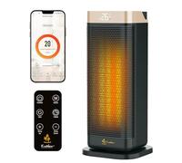 EcoNour 16" Space Heater for Home Low Energy Silent, 1500W WiFi Smart Electric Heater, Portable PTC Ceramic Heater with App & VoiceControl, Thermostat, 12H Timer, 4 Modes, Bedroom Office Conservatory