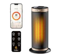 EcoNour 16" Space Heater for Home Low Energy Silent, 2000W WiFi Smart Electric Heater, Portable PTC Ceramic Heater with App & VoiceControl, Thermostat, 12H Timer, 4 Modes, Bedroom Office Conservatory
