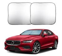 EcoNour 2-Piece Car Windshield Sun Shade | Medium (71 x 78.5 cm) Durable 240T Polyester Sun Shield for Front Window Blocks UV Rays | Foldable Automotive Interior Accessories for Sun Protection