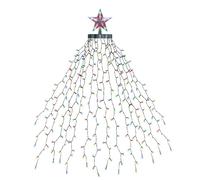 EcoNour 2m Cluster Tree Lights | 400 LED String Lights with Ring and 16 Garlands | 8 Modes LED String Lights for Christmas Trees (210cm & 240cm) | Multicolor Lights for Indoor and Outdoor Use