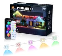 EcoNour 30M/100FT Smart RGB Permanent Outdoor Lights |Music Sync, Waterproof LED Eaves Lights with Extension Connector & Remote Control |Colorful RGB LED Christmas Light with Festive Lighting Effects