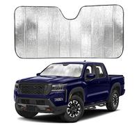 EcoNour Accordion Truck Windshield Sun Shade | Sun Visor for Truck Fits Large SUVs & Pickup Trucks | Blocks UV Rays for Interior Protection | Truck Accessory for Heat | XL (66 x 27 inches)