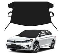 EcoNour Car Snow Cover Compatible for Volkswagen Jetta | Windshield Cover for Ice and Snow with S-Hook Straps | Heavy-Duty 600D Oxford Winter Car Cover, Waterproof & Anti-Slip