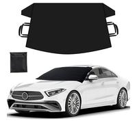 EcoNour Car Windscreen Cover for winter, Windscreen covers frost for All Weather Auto Sunshade Fits for Most Cars, SUV's, Vans and Truck| Leakproof Windshield Cover Keeps Ice and Snow Off