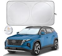 EcoNour Car Windscreen Sun Shade | Durable 240T car windshield sun shade | Car Sun Visor | windscreen sun shade for car inside | windscreen shade (Medium Plus - 162.5 x 86.3 cm)