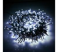 EcoNour Christmas Tree Cluster Lights - 720 LED - Cool White - 6 Hours Timer, 8 Lighting Modes, Plug-in, Waterproof for Indoor & Outdoor Use - 7.2m Lit Length