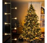 EcoNour Christmas Tree Lights 750 LED 50m Warm White | 8 Hrs On Timer, 8 Light Mode, 2.5cm Bulb Distance Fairy String Lights Plug in with Timer and Memory Functions | Suitable for Outdoor/Indoor Use
