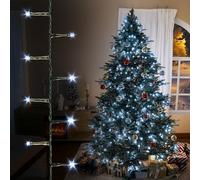 EcoNour Christmas Tree Lights, Cluster Compact 750 LED Cool White | 8 Hrs On Timer, 8 Light Mode, 2.5cm Bulb Distance Fairy String Lights Plug in - Timer and Memory Functions -Outdoor/Indoor Use