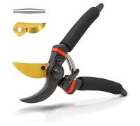 Econour Garden Secateurs Professional Bypass Pruning Shears 8 Inch - Titanium Steel Blades for Plants, Flowers, Hedges, Grapes - Rust-Resistant Hand Pruners for Gardening & Trimming