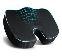 EcoNour Memory Foam Seat Cushion for Coccyx Sitting, Sciatica Tailbone Pain Relief - Anti-Slip Ergonomic Cushions for Office Chair, Desk, Wheelchair & Gaming - Car Seat Cushion