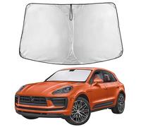 EcoNour Windshield Sun Shade Compatible for Porsche Macan (2014-2025) | Front Window Shade for Compact Luxury SUV | 4-Layer, 240T Sunshade Accessories | UV & Heat Blocker for Macan Windshield