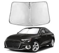 EcoNour Windshield Sunshade for Audi A3 2022-2025 | Custom Fit Front Window Sun Shade | Blocks Harmful UV Rays & Reduces Heat | Foldable Sun Visor with Storage Pouch